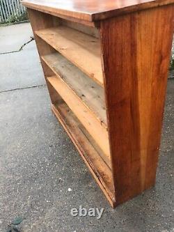 Vintage solid oak large bookcase library home heavy office furniture books, home