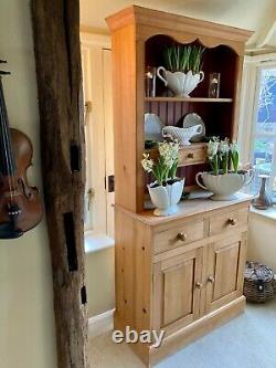 Vintage solid waxed pine display cabinet kitchen larder dresser stand alone