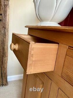 Vintage solid waxed pine display cabinet kitchen larder dresser stand alone