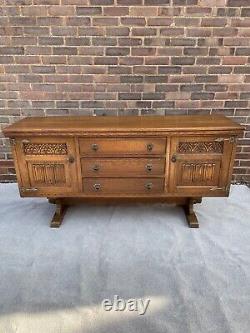 Vintage style, Oak, Old Charm Display Cabinet with Glass Door