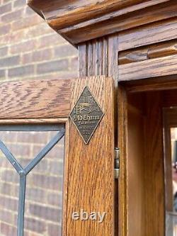 Vintage style, Oak, Old Charm Display Cabinet with Glass Door