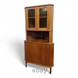 Vintage teak corner cabinet Tall Vintage retro Danish mid century cupboard