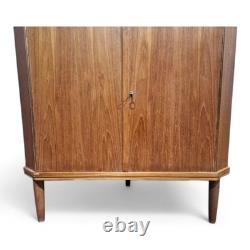 Vintage teak corner cabinet Tall Vintage retro Danish mid century cupboard