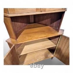 Vintage teak corner cabinet Tall Vintage retro Danish mid century cupboard
