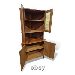Vintage teak corner cabinet Tall Vintage retro Danish mid century cupboard