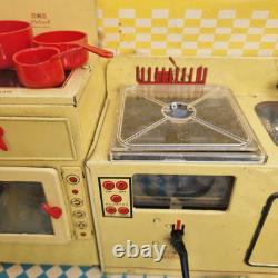 Vintage tin plate 1950s Toy kitchen Combination Kitchen Set