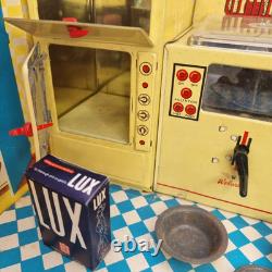 Vintage tin plate 1950s Toy kitchen Combination Kitchen Set