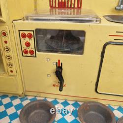 Vintage tin plate 1950s Toy kitchen Combination Kitchen Set