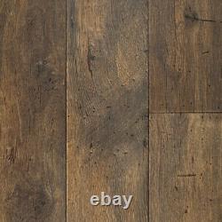 Vinyl Flooring Aged Brown Plank Effect Vintage Kitchen Bathroom Lino 2m 3m 4m