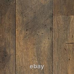Vinyl Flooring Aged Brown Plank Effect Vintage Kitchen Bathroom Lino 2m 3m 4m