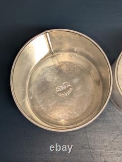 Vtg 70s Ransburg Painted Kitchen Canister Set White Knobs & Scoops Tin Metal (G)
