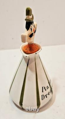 Vtg Holt Howard 1959 Pixieware Italian Dressing Bottle WithStopper Cork Ceramic