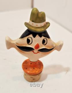 Vtg Holt Howard 1959 Pixieware Italian Dressing Bottle WithStopper Cork Ceramic