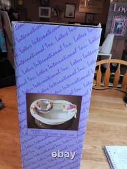 Vtg Lotus HOT TUB CHIP & DIP Ceramic 2PC Bowl Set Swimming Pool Party w Box 1995