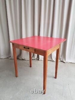 Vtg Mid Century Oak Formica Desk Kitchen Dining Table Danish Scandi Retro R463