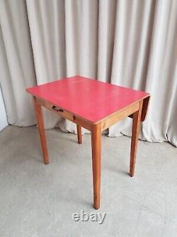 Vtg Mid Century Oak Formica Desk Kitchen Dining Table Danish Scandi Retro R463