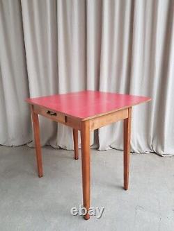 Vtg Mid Century Oak Formica Desk Kitchen Dining Table Danish Scandi Retro R463