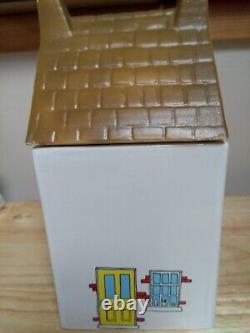 WADE VILLAGE STORES VINTAGE STORAGE JARS SET 1980's STOKE ON TRENT HAND PAINTED