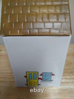 WADE VILLAGE STORES VINTAGE STORAGE JARS SET 1980's STOKE ON TRENT HAND PAINTED