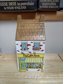 WADE VILLAGE STORES VINTAGE STORAGE JARS SET 1980's STOKE ON TRENT HAND PAINTED