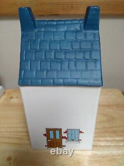 WADE VILLAGE STORES VINTAGE STORAGE JARS SET 1980's STOKE ON TRENT HAND PAINTED