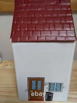 WADE VILLAGE STORES VINTAGE STORAGE JARS SET 1980's STOKE ON TRENT HAND PAINTED