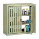 Wall Cabinet Bamboo Storage Unit 2 Shelves Adjustable Hanging Storage Unit