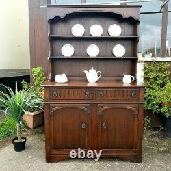 Welsh Dresser Sideboard Vintage Two Drawer + Cupboard