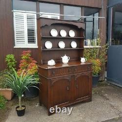 Welsh Dresser Sideboard Vintage Two Drawer + Cupboard