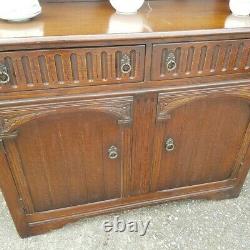 Welsh Dresser Sideboard Vintage Two Drawer + Cupboard