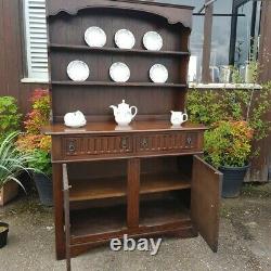 Welsh Dresser Sideboard Vintage Two Drawer + Cupboard