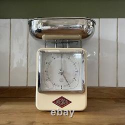 Wesco Retro Kitchen Scales Clock Face Almond Cream 4kg RRP £160