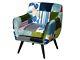 Westwood Patchwork Chair Fabric Vintage Armchair Seat Office Furniture Pc029