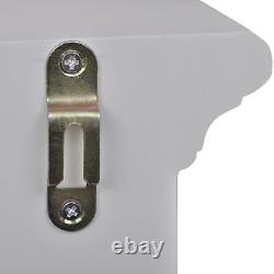 White Wooden Kitchen Wall Storage Cabinet With Glass Door Drawer Vintage T1I9