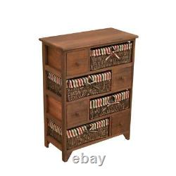Wicker Basket Drawer Furniture Cabinet Storage Chest Hallway Cupboard Kitchen