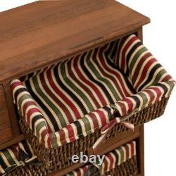 Wicker Basket Drawer Furniture Cabinet Storage Chest Hallway Cupboard Kitchen