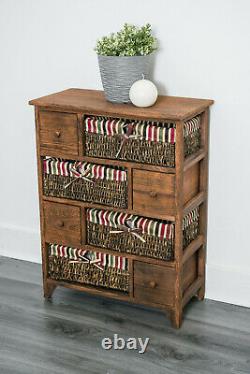 Wicker Basket Drawer Furniture Cabinet Storage Chest Hallway Cupboard Kitchen