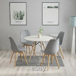 Wood Dining Table&Padded Chairs Kitchen Home Dining Lounge Set Modern Coffee Set