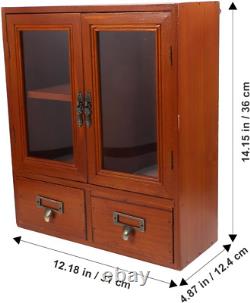 Wood Wall Storage Cabinet Wooden Kitchen Cabinet Vintage Solid Wood Door Slim Ba