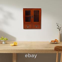 Wood Wall Storage Cabinet Wooden Kitchen Cabinet Vintage Solid Wood Door Slim Ba