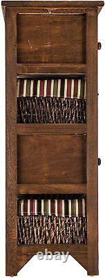 Wooden Bedisde Cabinet Unit Table Wicker Basket Drawer Storage Bathroom Kitchen