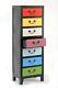 Wooden Cabinet 7 Drawers Storage Tall Multicoloured Organiser Home Office Decor