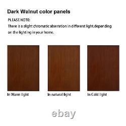 Wooden Curio Lighted Corner Cabinet withDoors & Adjustable Tempered Glass Shelves