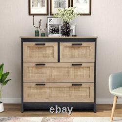 Wooden Free Standing Side Cabinet Cupboard 4 Drawers Hallway Living Room Storage