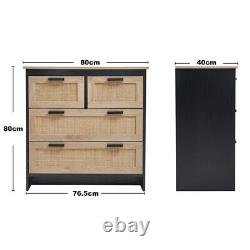 Wooden Free Standing Side Cabinet Cupboard 4 Drawers Hallway Living Room Storage