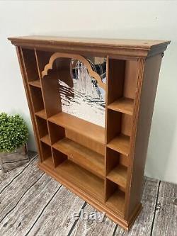 Wooden Wall Hanging or Tabletop Curio Cabinet Display rack 3 Shelf 21x18.5X4