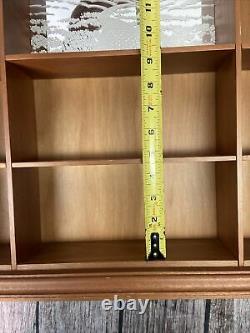 Wooden Wall Hanging or Tabletop Curio Cabinet Display rack 3 Shelf 21x18.5X4