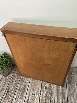 Wooden Wall Hanging or Tabletop Curio Cabinet Display rack 3 Shelf 21x18.5X4