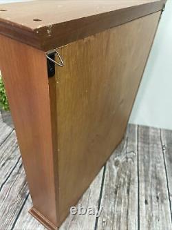 Wooden Wall Hanging or Tabletop Curio Cabinet Display rack 3 Shelf 21x18.5X4