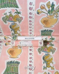 X2 90s Vintage LAURA ASHLEY Wallpaper Retro cottagecore Kitchen 80s Country Pink